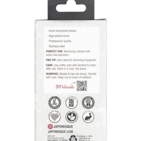 Japonesque Pro Cuticle Nipper Extra Sharp Blades Stainless Steel Distressed - Picture 2 of 4